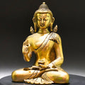 Brass Sitting Buddha Statue - Embrace Inner Peace | Grocsy