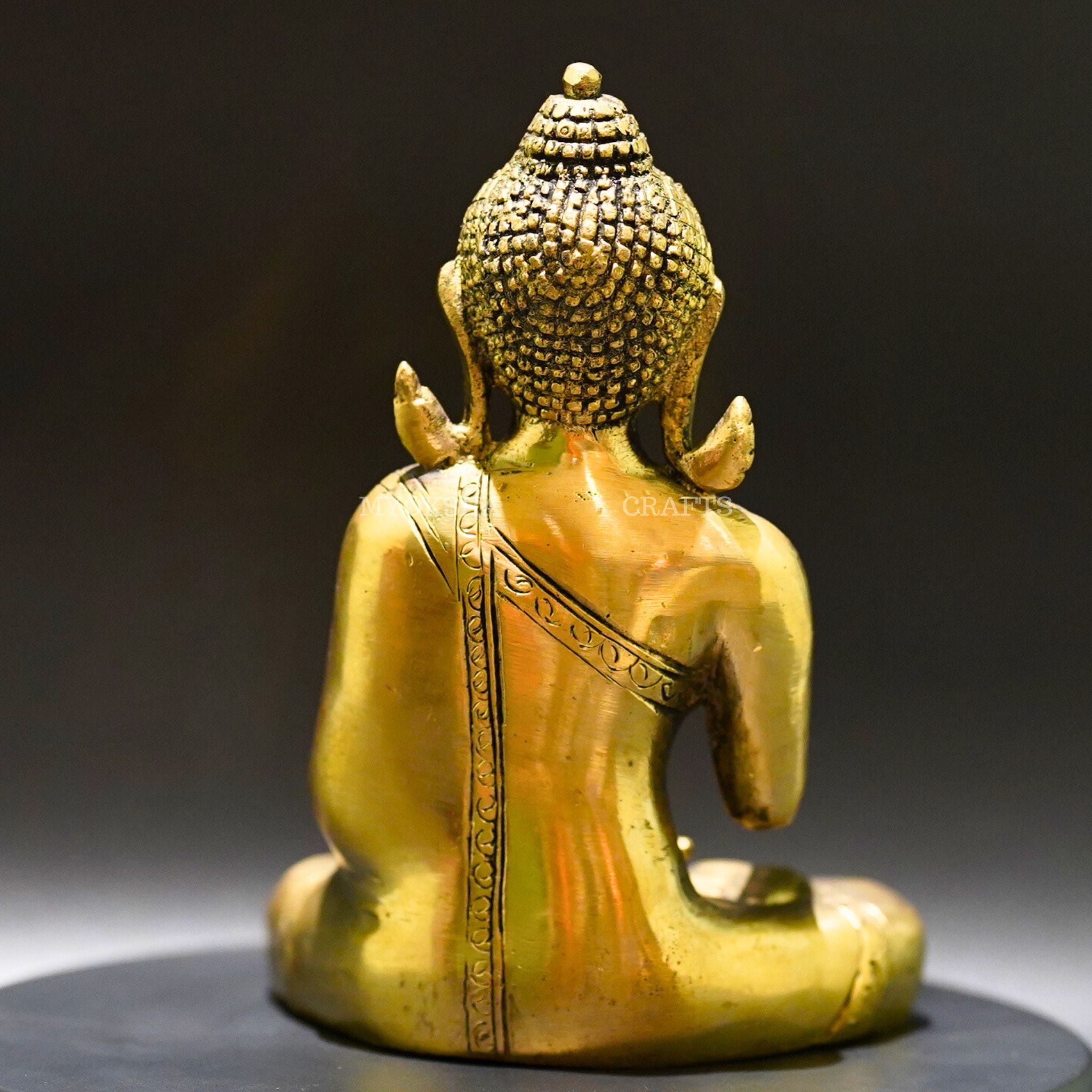 Brass Sitting Buddha Statue - Embrace Inner Peace | Grocsy