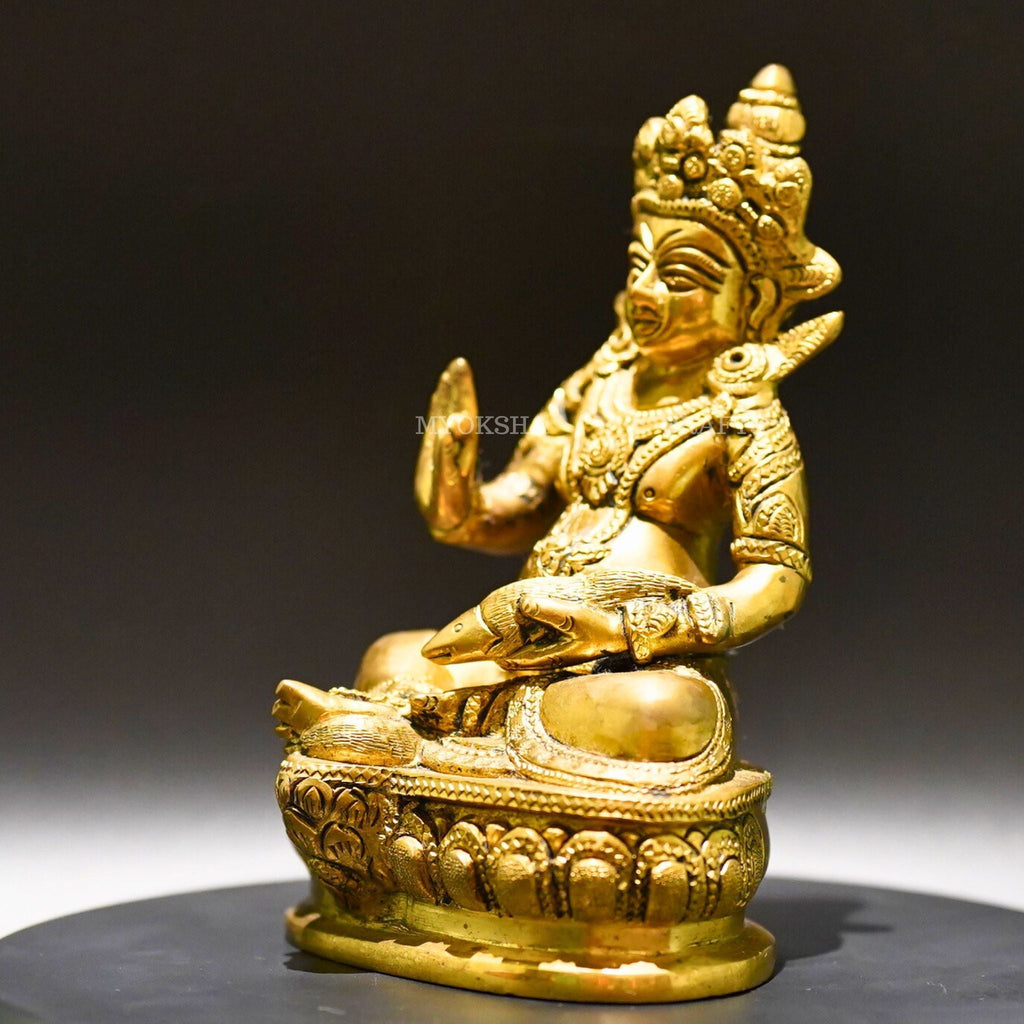 Brass Kubera - Lord of Wealth and Prosperity | Grocsy