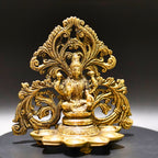 Brass Wall Lakshmi Deepa - Goddess of Wealth and Light | Grocsy
