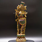 Brass Standing Krishna Idol - Divine Presence of Love and Wisdom | Grocsy