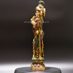 Brass Standing Krishna Idol - Divine Presence of Love and Wisdom | Grocsy