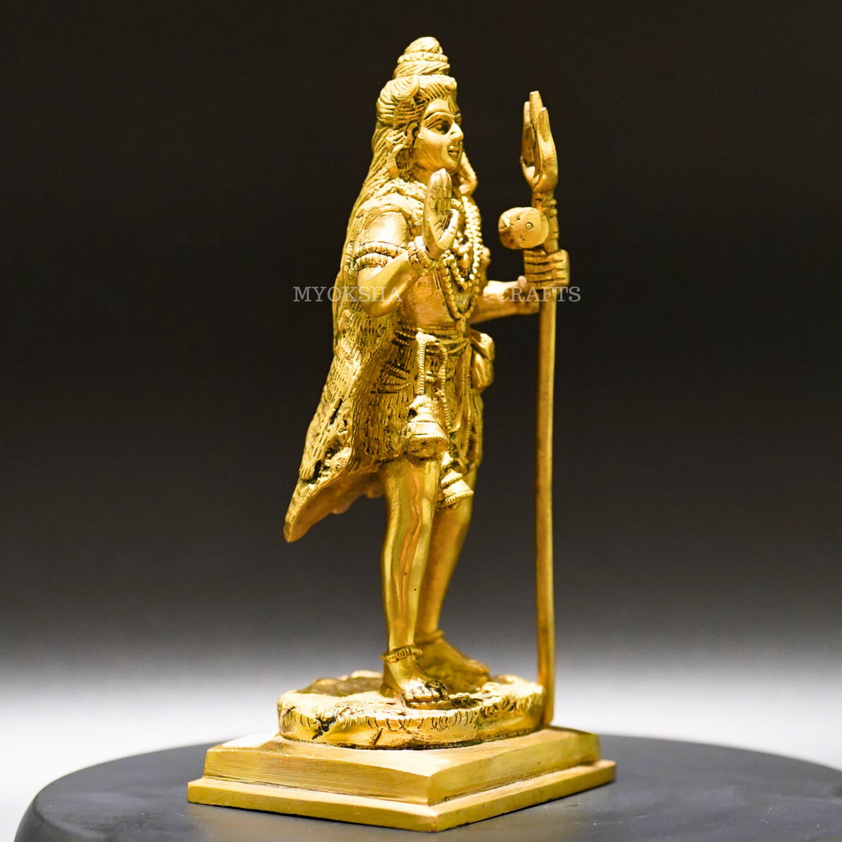 Brass Standing Shiva Idol - Divine Presence of Transformation and Bliss | Grocsy