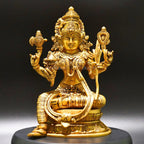 Brass Raja Rajeshwari Idol - Divine Empress of Cosmic Power and Grace | Grocsy