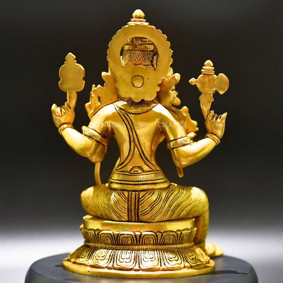 Brass Raja Rajeshwari Idol - Divine Empress of Cosmic Power and Grace | Grocsy