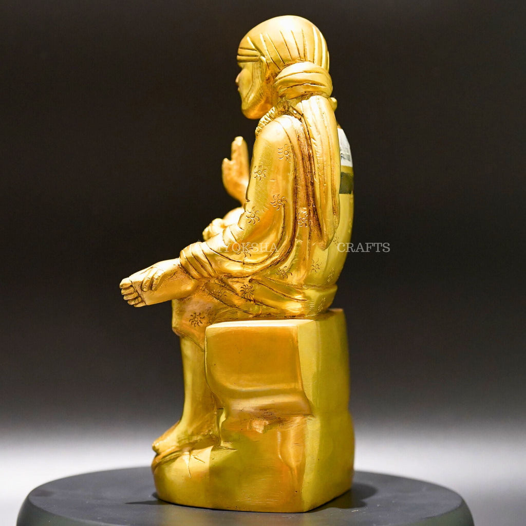 Brass Sai Baba Idol - Divine Presence of Love and Compassion | Grocsy