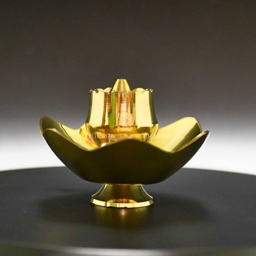 Brass Lotus Agarbatti Stand - Divine Fragrance and Serenity for Homes | Grocsy