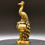 Brass Peacock Idol - Sacred Symbol of Beauty and Grace | Grocsy