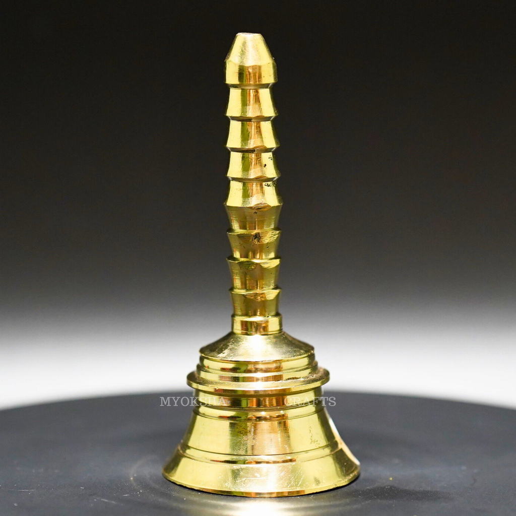 Brass Pooja Bell - Spiritual Harmony for Homes | Grocsy