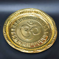Brass Om Plate Aarthi: Embrace Divine Harmony and Spiritual Awakening | Grocsy