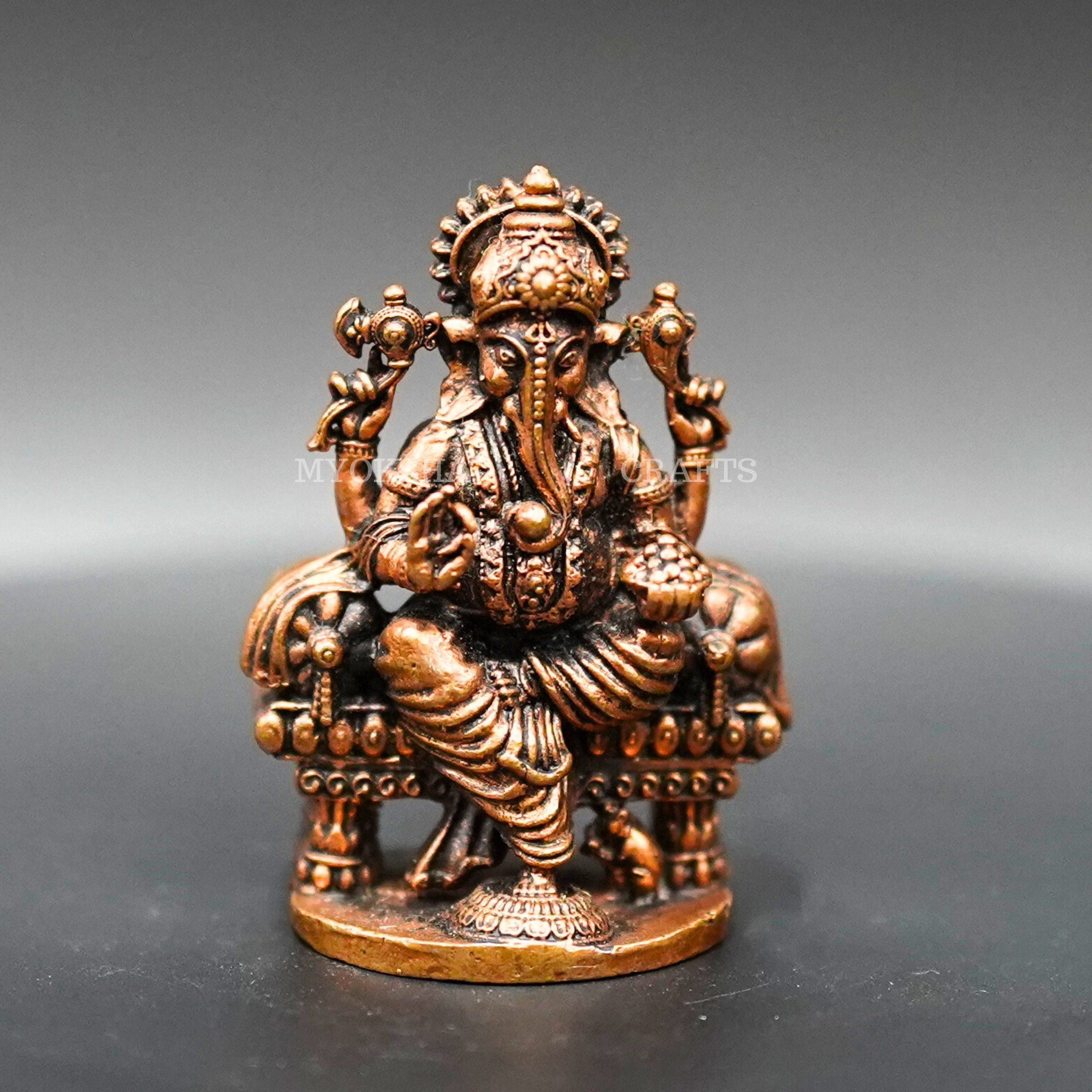 Copper Ganapathi Idol: Radiant Beauty for Devotees | Grocsy