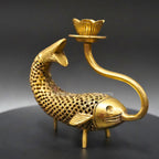 Brass Fish Candle Stand: Coastal Charm for Homes | Grocsy
