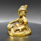 Brass Mukhan Krishna Idol: A Divine Delight | Grocsy