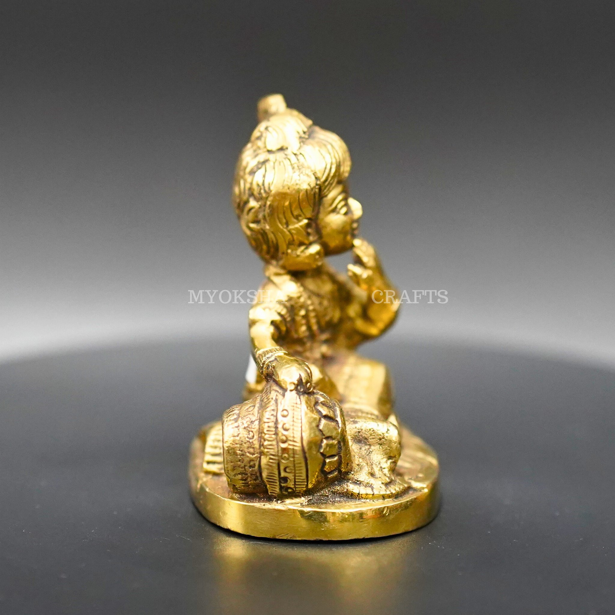 Brass Mukhan Krishna Idol: A Divine Delight | Grocsy