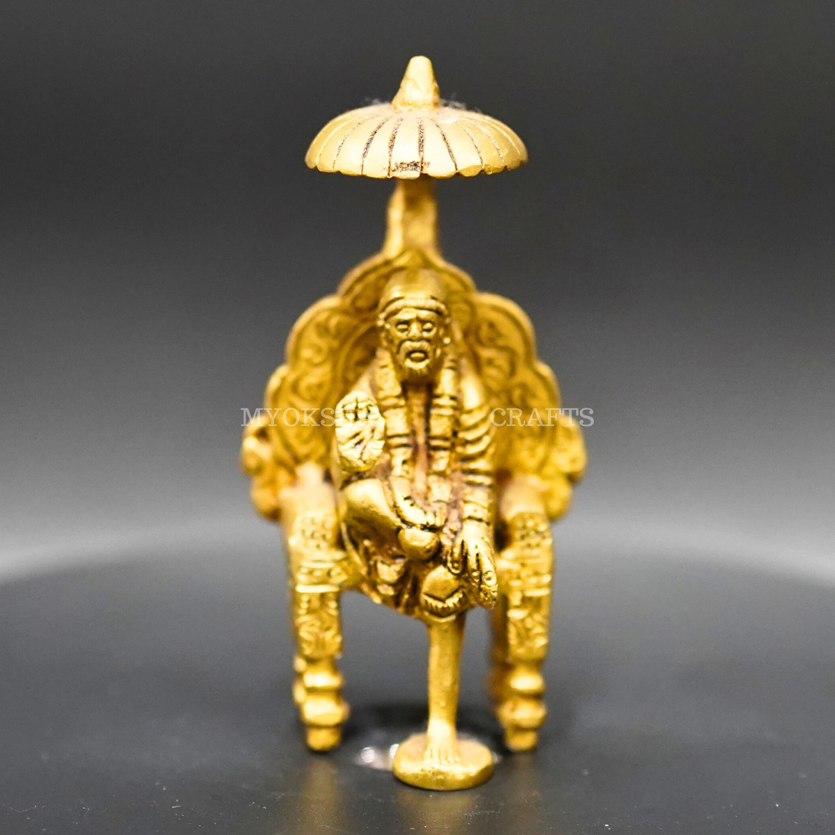 Brass Simhasan Sai Baba: A Divine Treasure for Your Homes | Grocsy