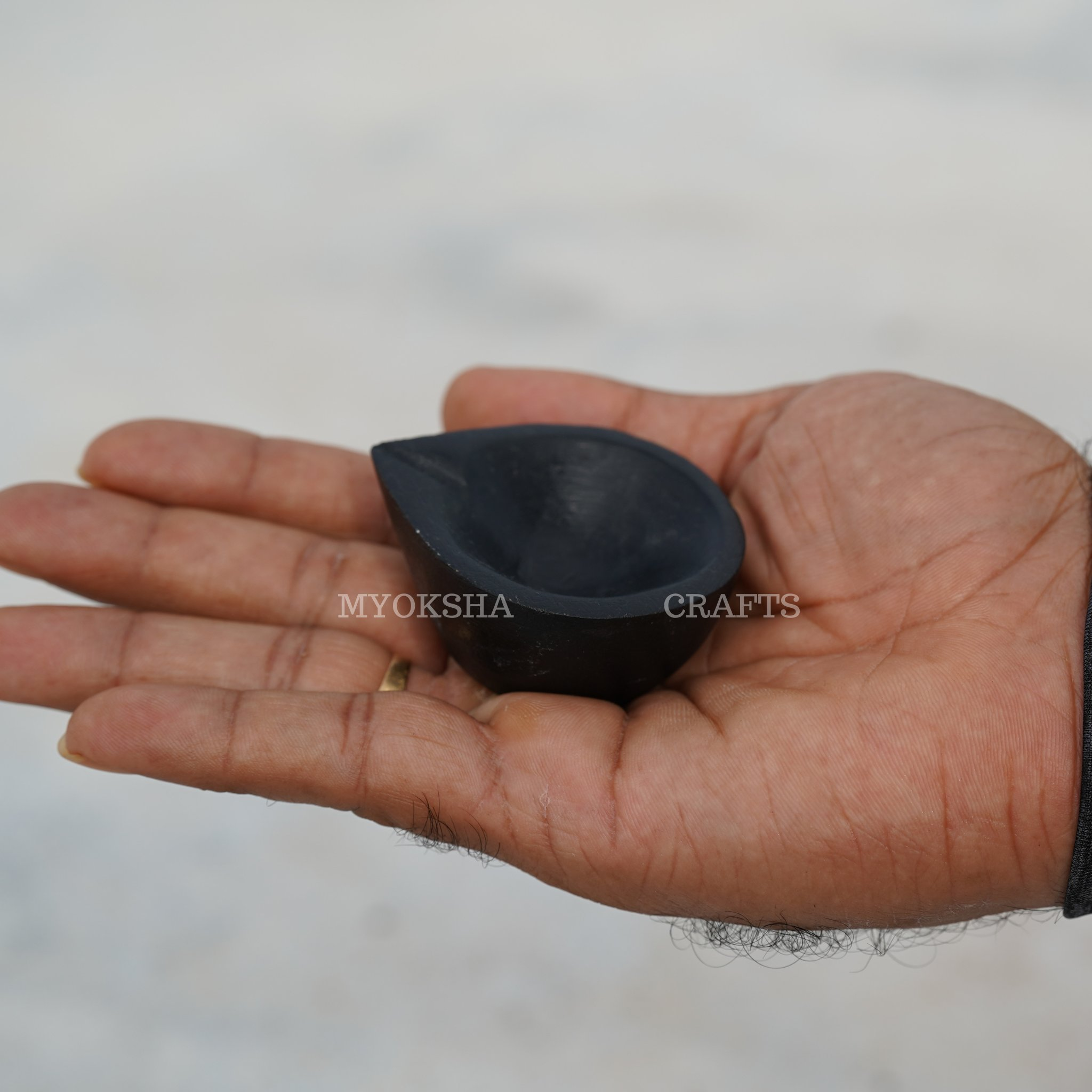 Black Stone (Krishnashila) Diya | Grocsy