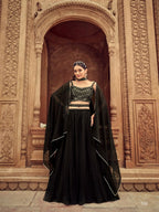 Anaita Black Georgette Lehenga Choli With Hand Work | Grocsy