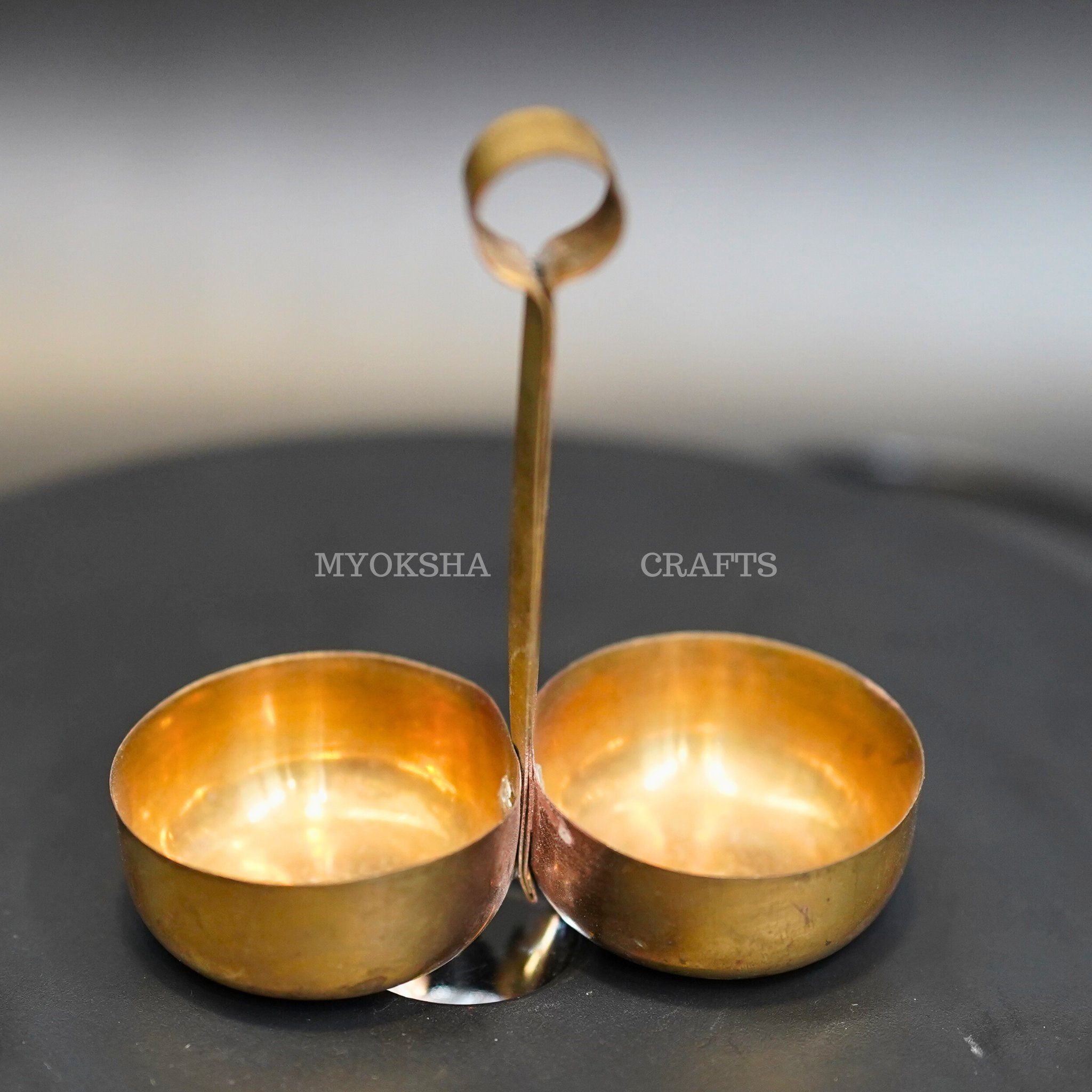 Brass Haldi & Kumkum Holder | Grocsy