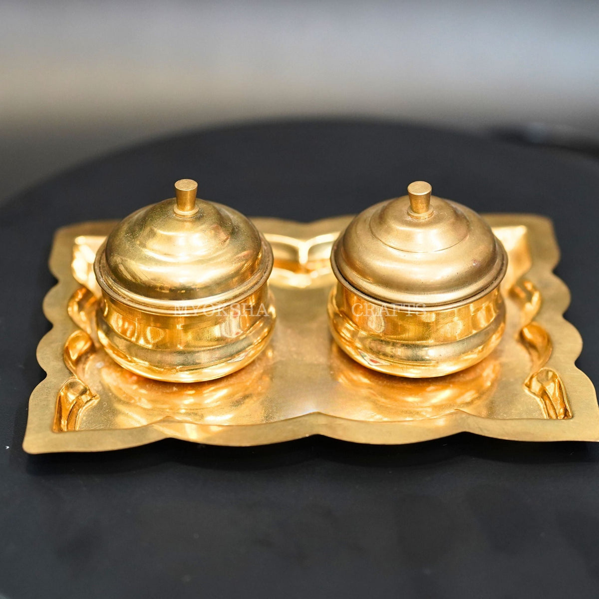 Brass Haldi Kumkum Holder | Grocsy