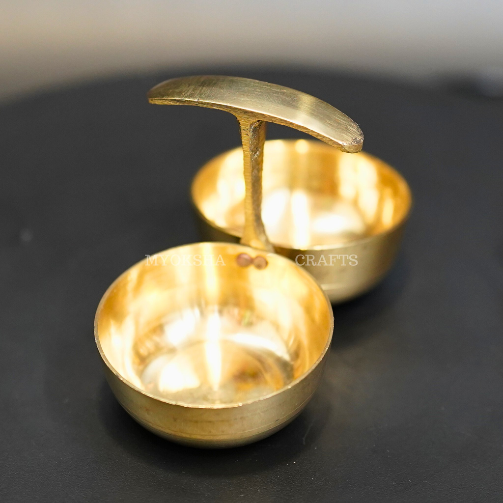 Brass Haldi & Kumkum Holder | Grocsy