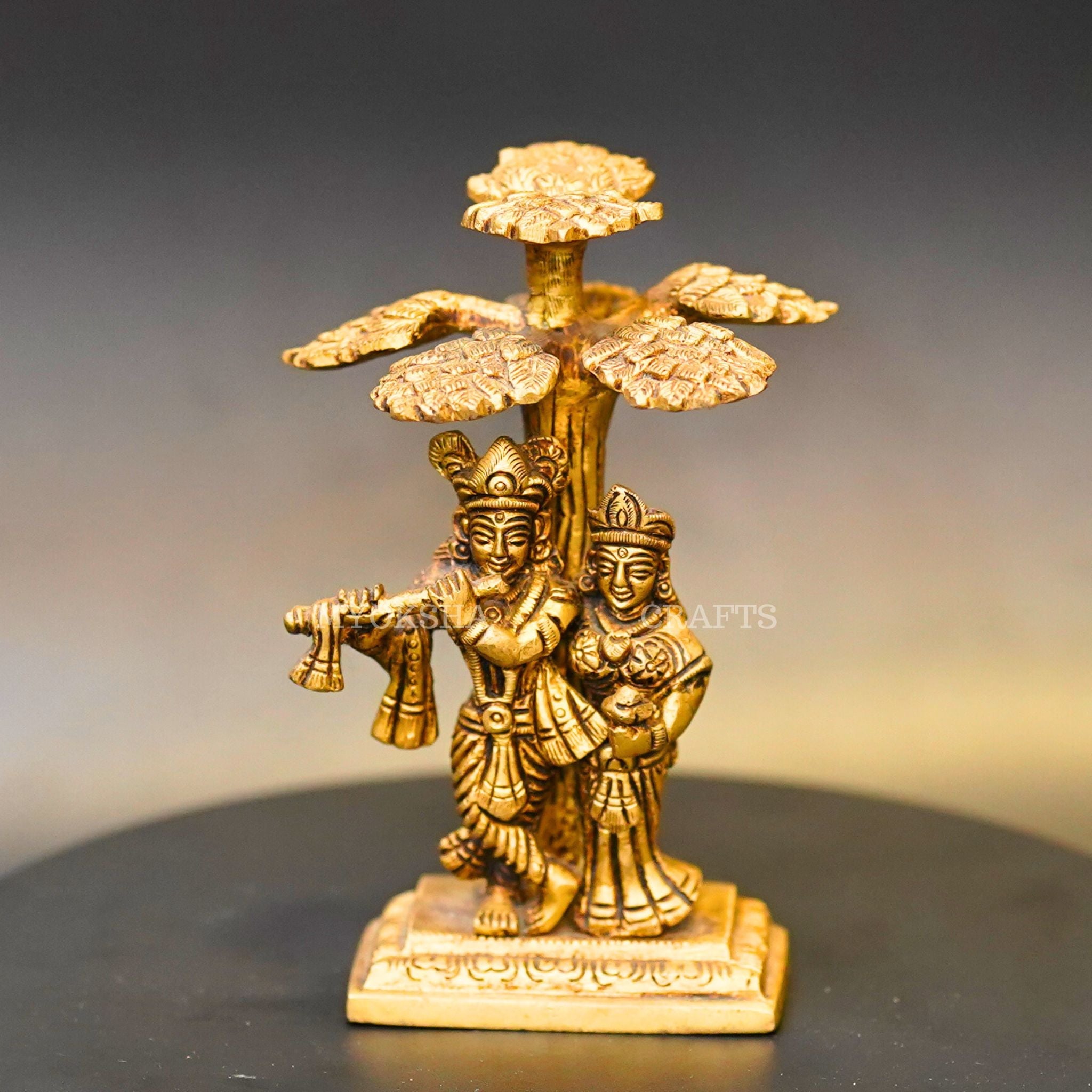 Brass Radha Krishna Idol | Grocsy