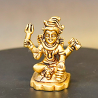 Brass Ishwar Sitting Idol | Grocsy