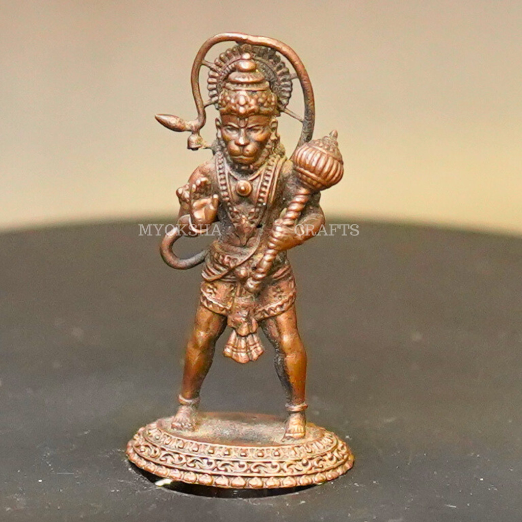 Copper Hanuman Standing Idol | Grocsy