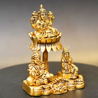 Brass Lakshmi with Kubera & Reddhi Idol | Grocsy