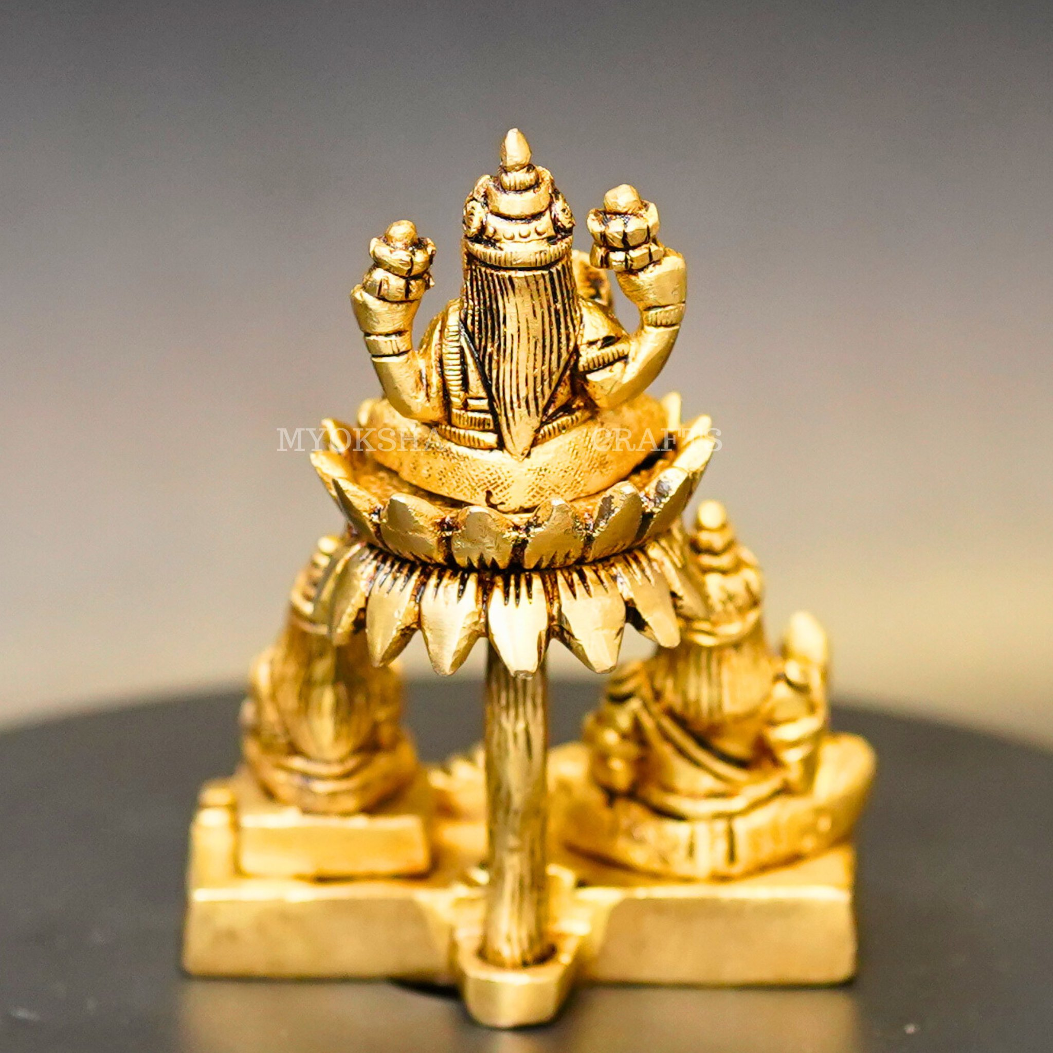 Brass Lakshmi with Kubera & Reddhi Idol | Grocsy