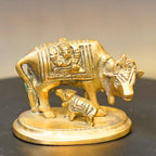 Brass Kamadenu with Calf Idol | Grocsy