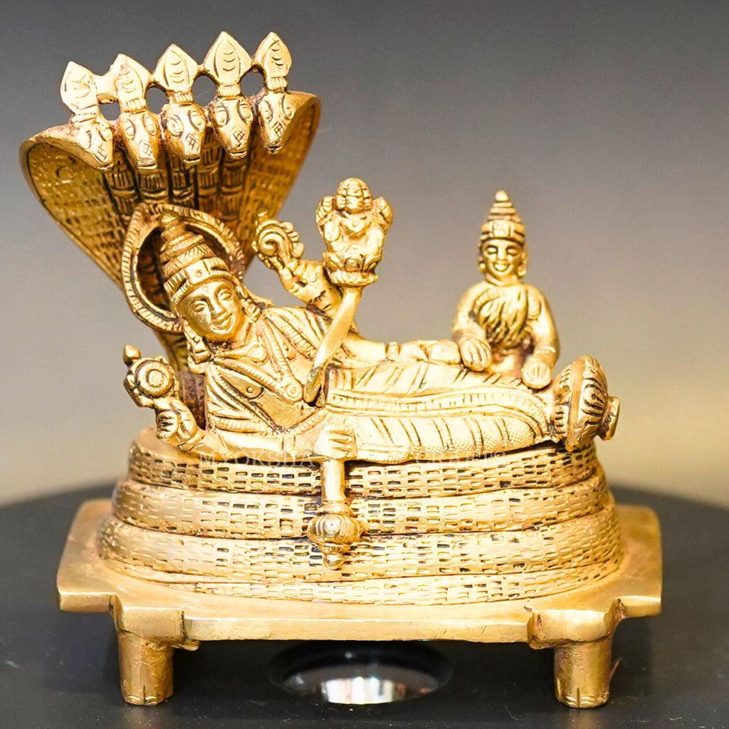 Brass Anantha Shayana Vishnu Idol | Grocsy