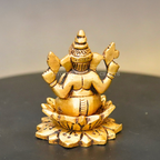 Brass Lotus Ganesha Idol | Grocsy