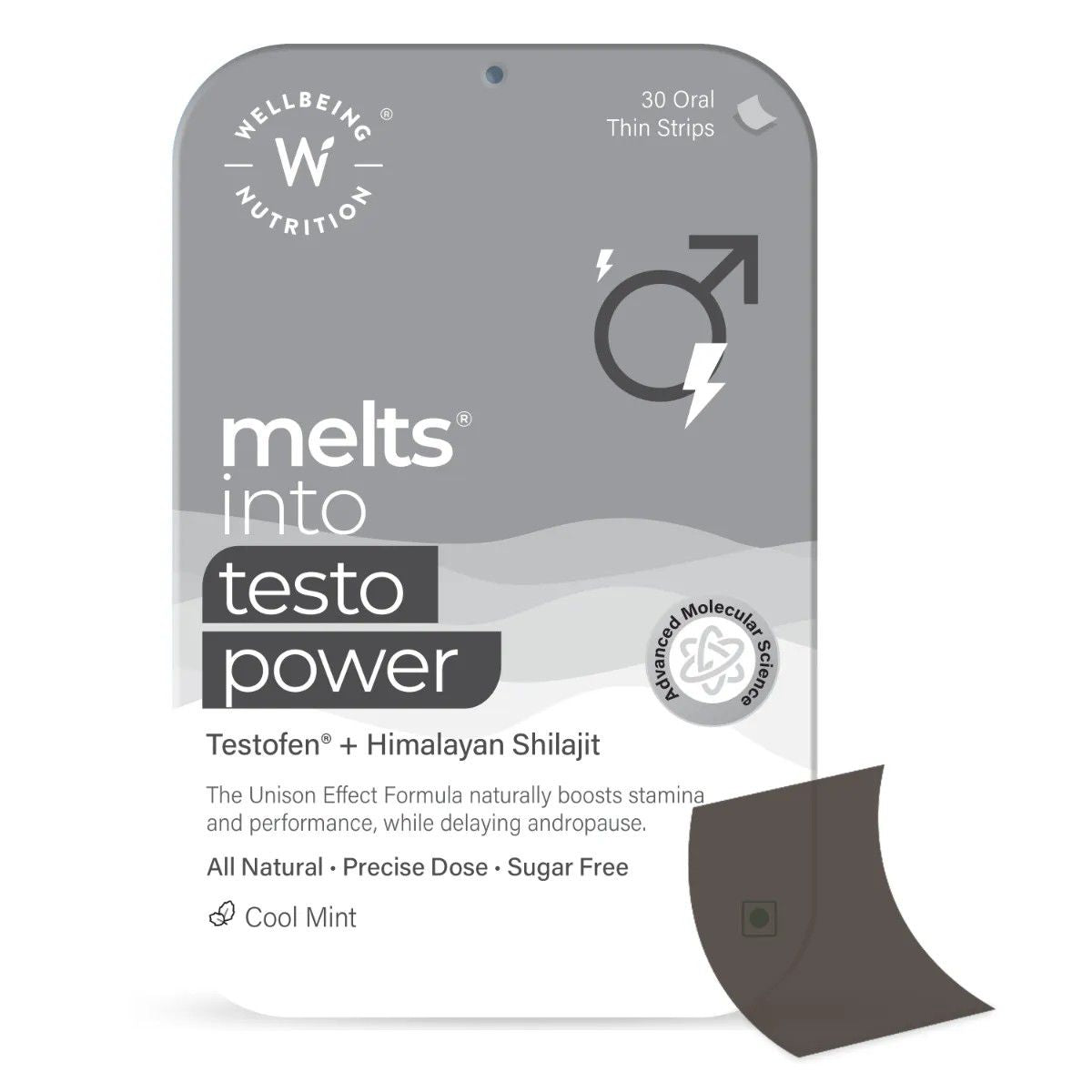 Wellbeing Nutrition Melts Testo Power Oral Strips-mixed fruit | Grocsy
