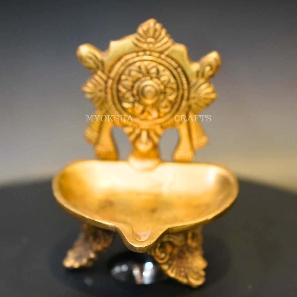 Brass Chakra Diya | Grocsy