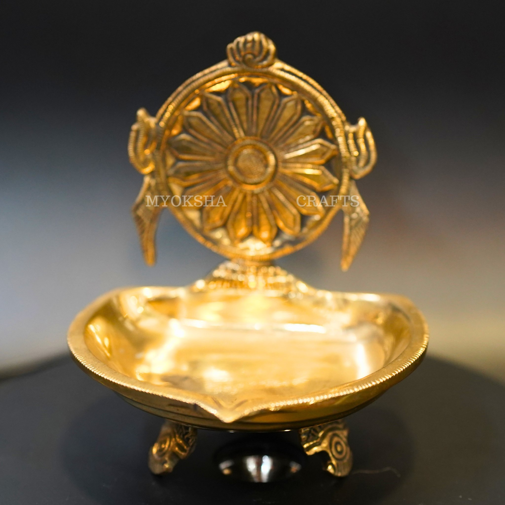 Brass Chakra Diya | Grocsy