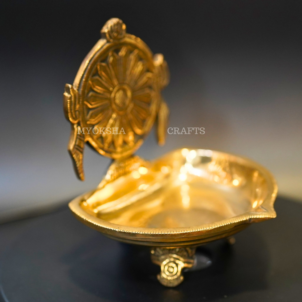 Brass Chakra Diya | Grocsy