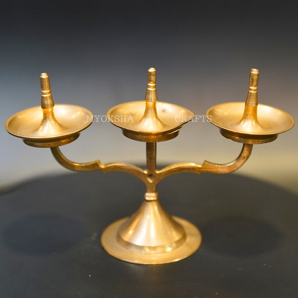 Brass Thrikal Diya | Grocsy