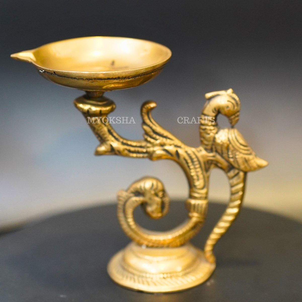 Brass Peacock Diya | Grocsy