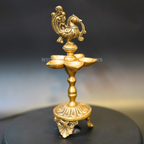 Brass Peacock Oil Wick Diya | Grocsy