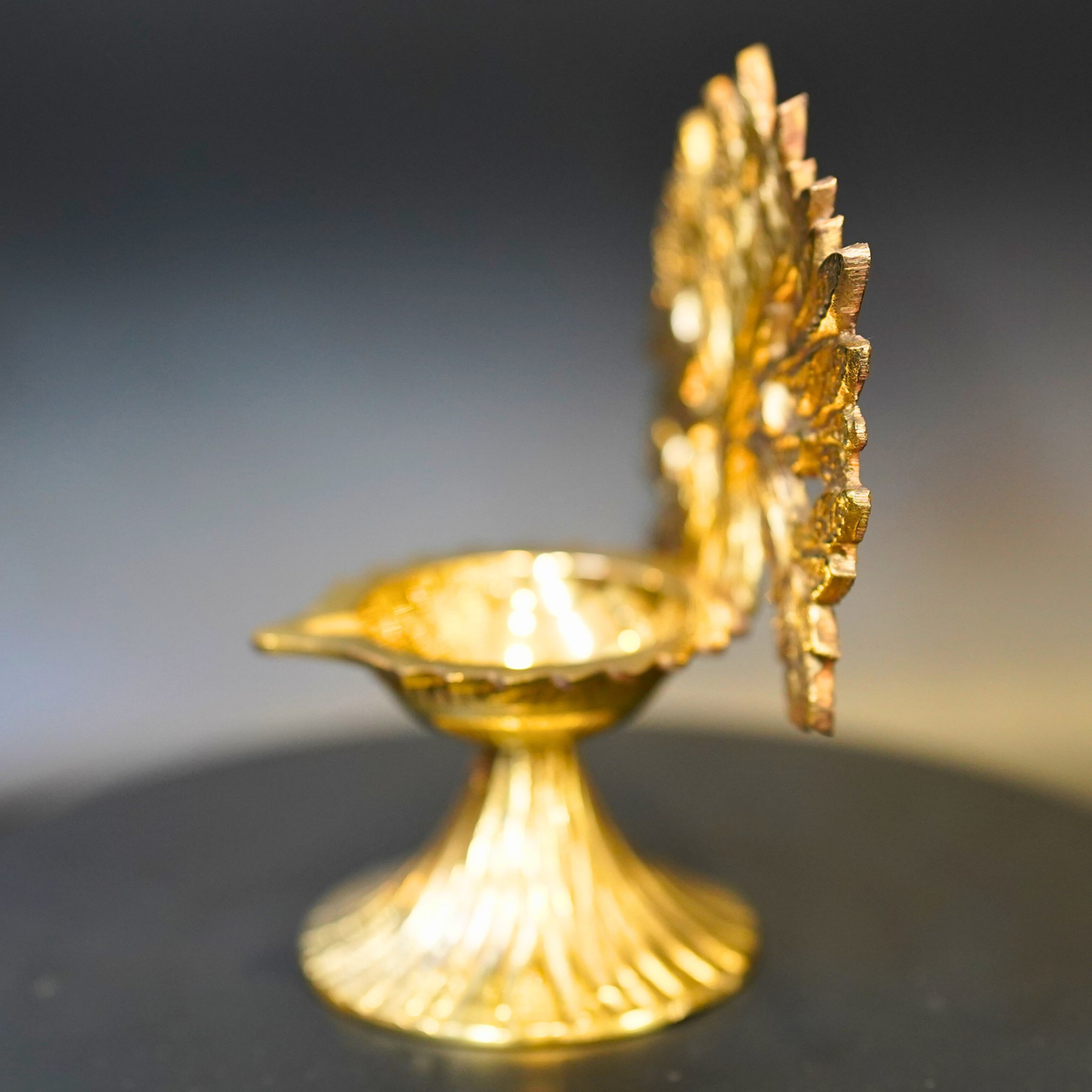 Brass Tree Design Diya | Grocsy
