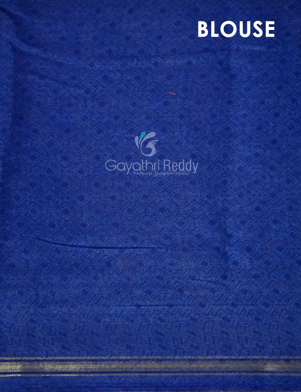 Shades of Rani Pink With Ink Blue Blouse Creeper Design Semi Chanderi Saree By Gayathri Reddy Designer Studio | Grocsy