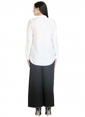 W for Woman White Full Sleeve Printed Top | Grocsy