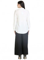W for Woman White Full Sleeve Printed Top | Grocsy