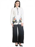W for Woman White Full Sleeve Printed Top | Grocsy