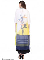 W for Woman White Printed Sleeveless Gillet | Grocsy