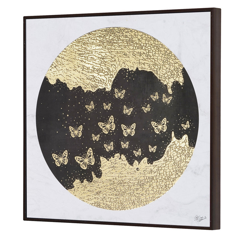Tehzeeb Creations Golden Embossed Wall Painting | Grocsy