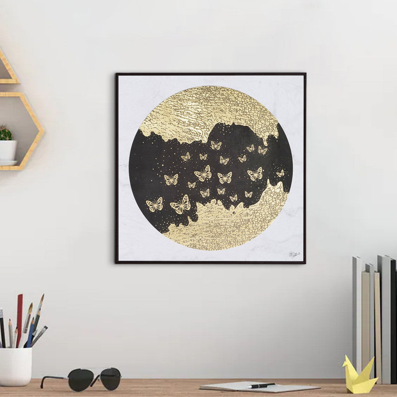 Tehzeeb Creations Golden Embossed Wall Painting | Grocsy