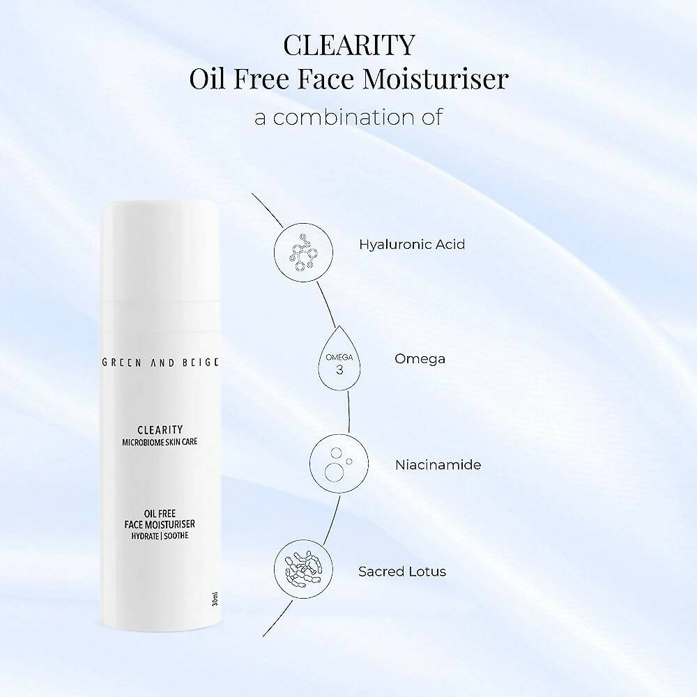 Green And Beige Clearity Face Moisturiser | Grocsy