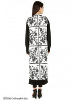 W for Woman White Leaf-Print Long Cardigan | Grocsy