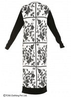 W for Woman White Leaf-Print Long Cardigan | Grocsy